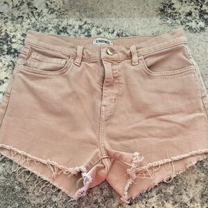 L'AGENCE Women's Blush Frayed Jean Shorts